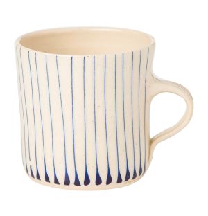 Stripe Breakfast Mug Blue
