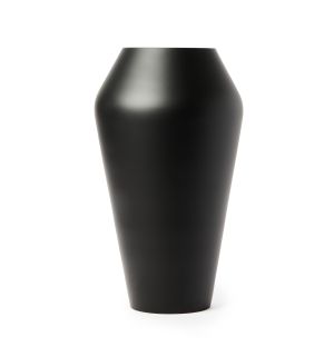 Vase en métal noir mat