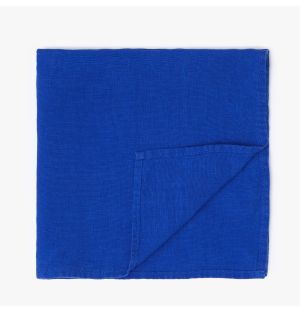 Serviette de table en lin bleu royal