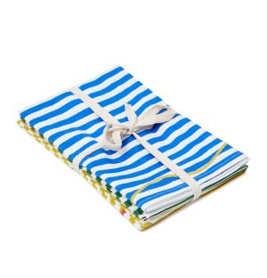 Set de 3 serviettes de table Le Sol en lin à rayures 