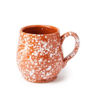 Large Splatter Mug in Orange
