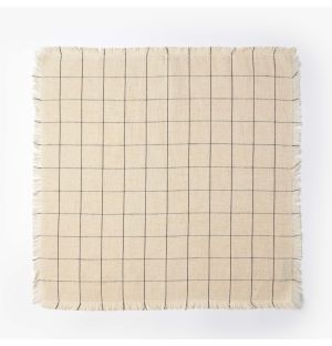 Woven Check Napkin in Oyster