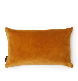 Velvet Cushion Cover in Ochre / Natural