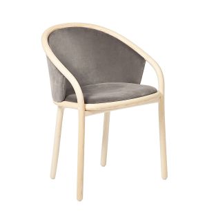 Latis Chair in Duro Velvet & Natural Ash