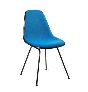 DSX Plastic Side Chair Chrome Base Hopsak Upholstery