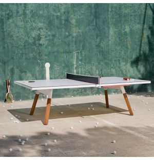 You & Me Outdoor Ping Pong Table in White