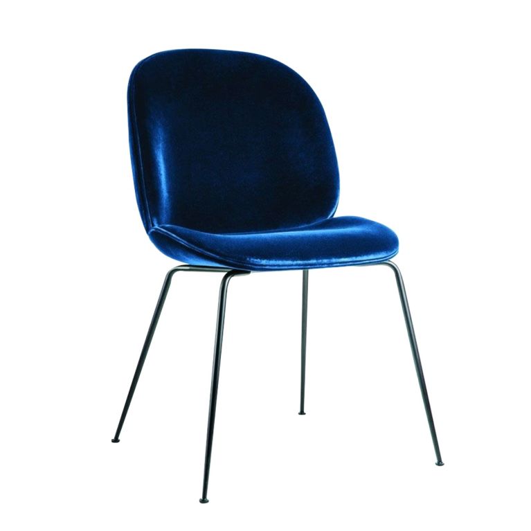Velvet Dining Chairs Black Legs, Blue Velvet Chairs With Black Legs